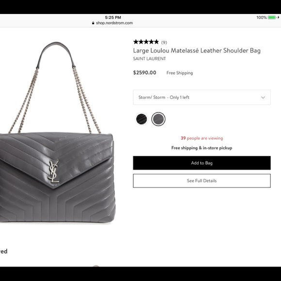Yves Saint Laurent Handbags - Ysl loulou large size storm grey NWT